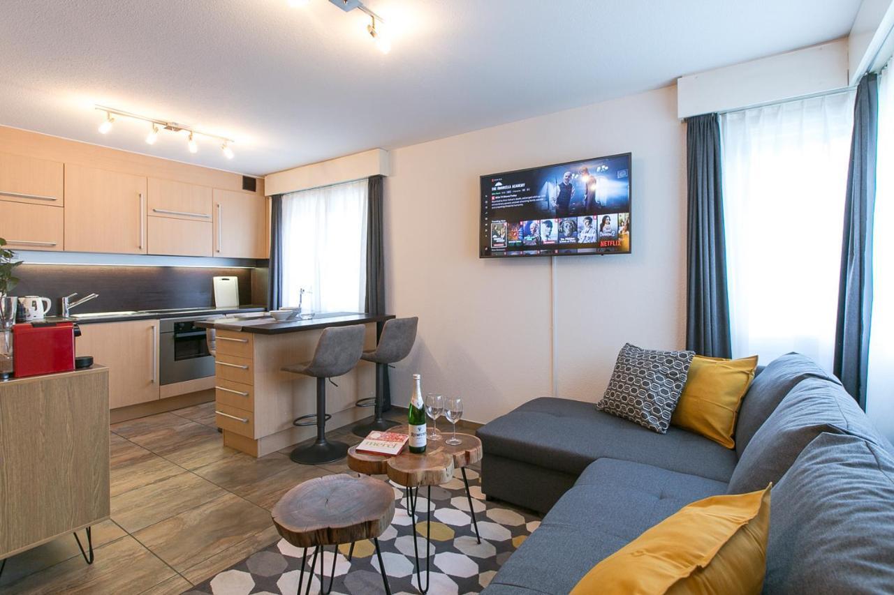 Spirit Apartments - Studio 2 - Kueche - Parkplatz Engelberg Exteriér fotografie